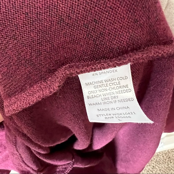 MARKET & SPRUCE Soft Curved Hem Colorblock Drawstring Cowl Neck Pullover Sweater - Picture 5 of 8